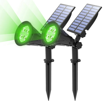 Projecteur Solaire Vert Étanche Mur Jardin Extérieur