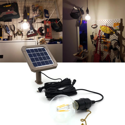 Lampe Solaire Vintage LED Éclairage Atelier Entrepôt Lumière Chaude
