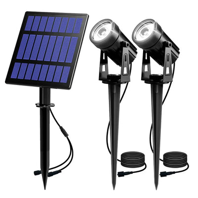 Projecteur Solaire LED Aluminium IP65 Paysage Jardin Extérieur