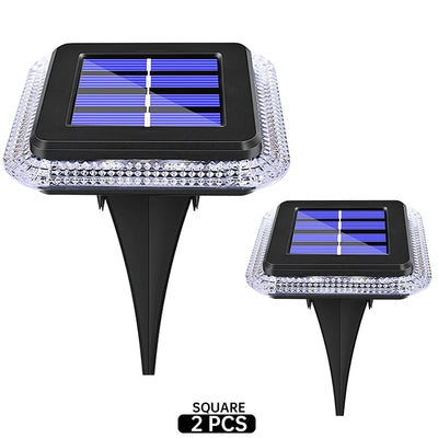 Lampe Solaire Extérieur 8 LED Applique Murale Jardin Pelouse