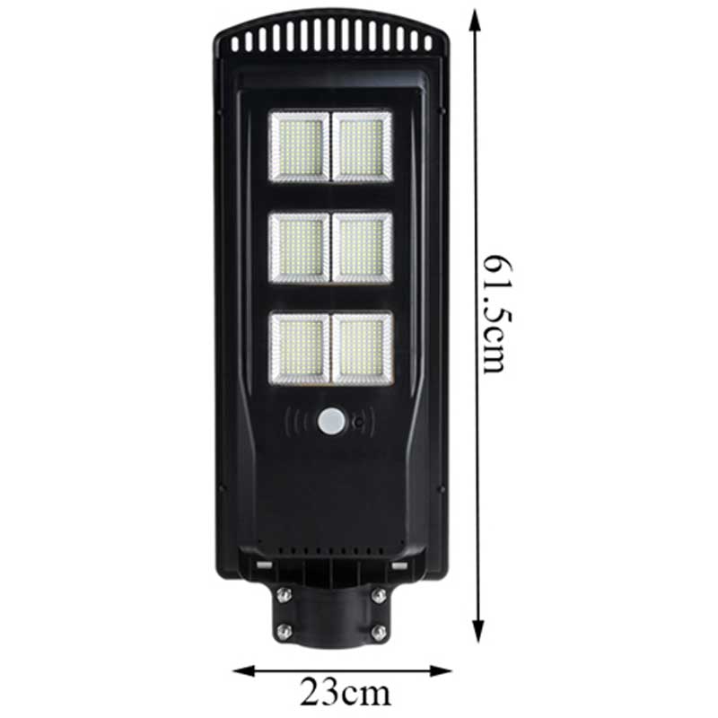 Lampadaire solaire 180W 6 blocs LED détecteur de mouvement