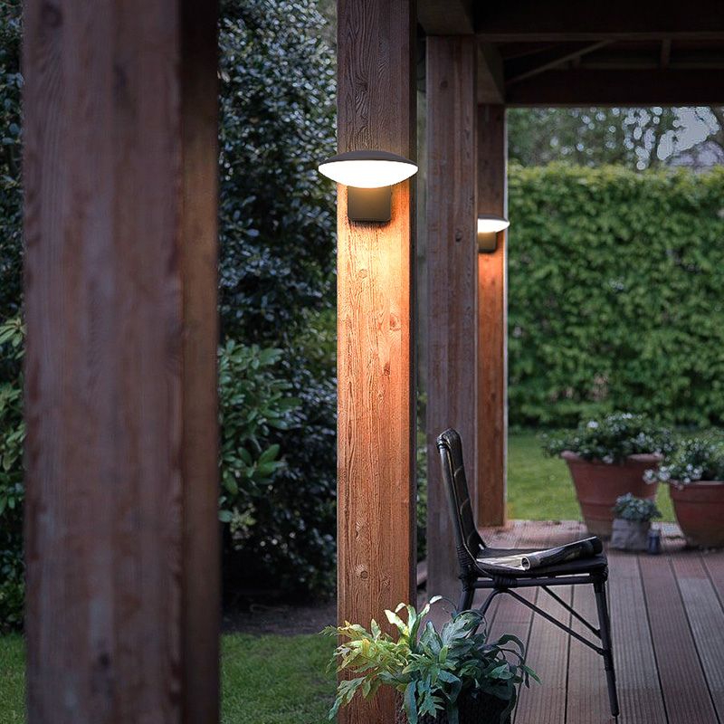 Applique solaire murale aluminium pour jardin