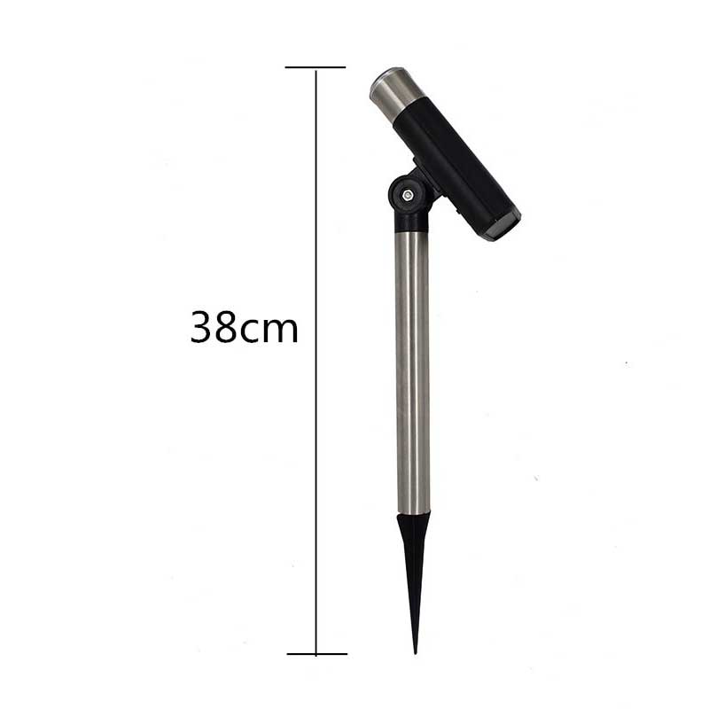 Lampe solaire projecteur double spot LED réglable pour jardin