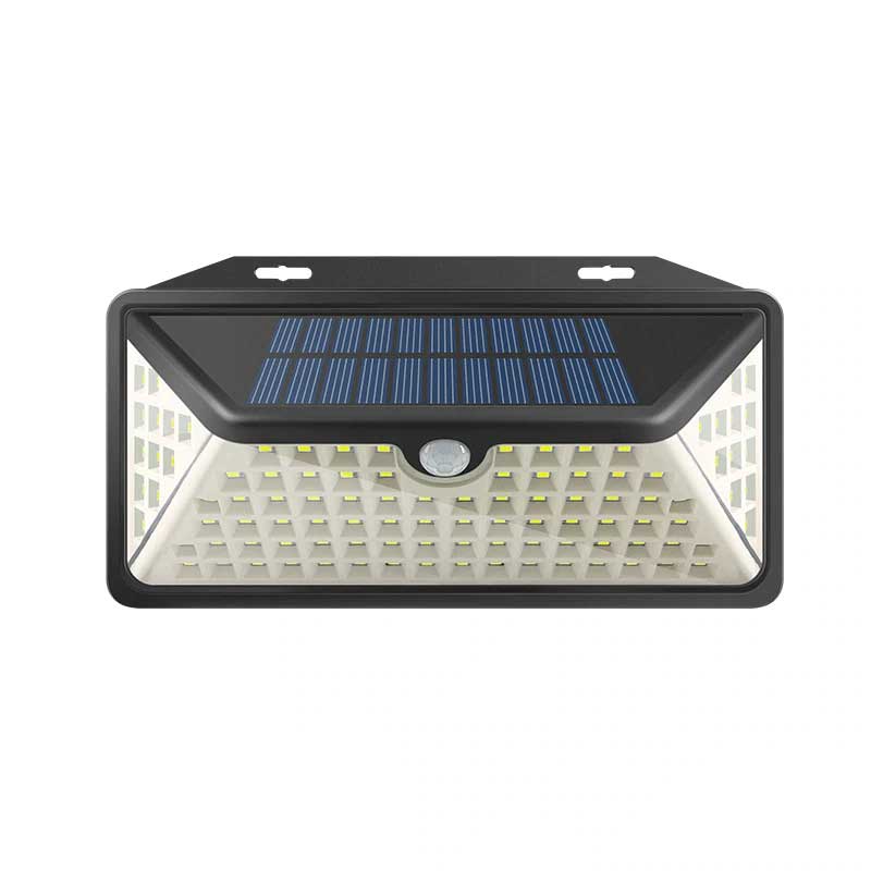 Applique murale solaire noire puissante avec détecteur de mouvement PIR 120°