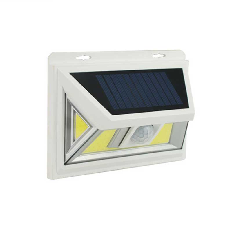 Applique murale solaire blanche 34 LED COB avec détecteur de mouvement