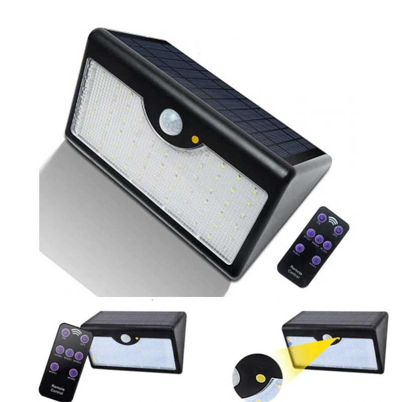 Applique solaire 60 LED avec télécommande et détecteur