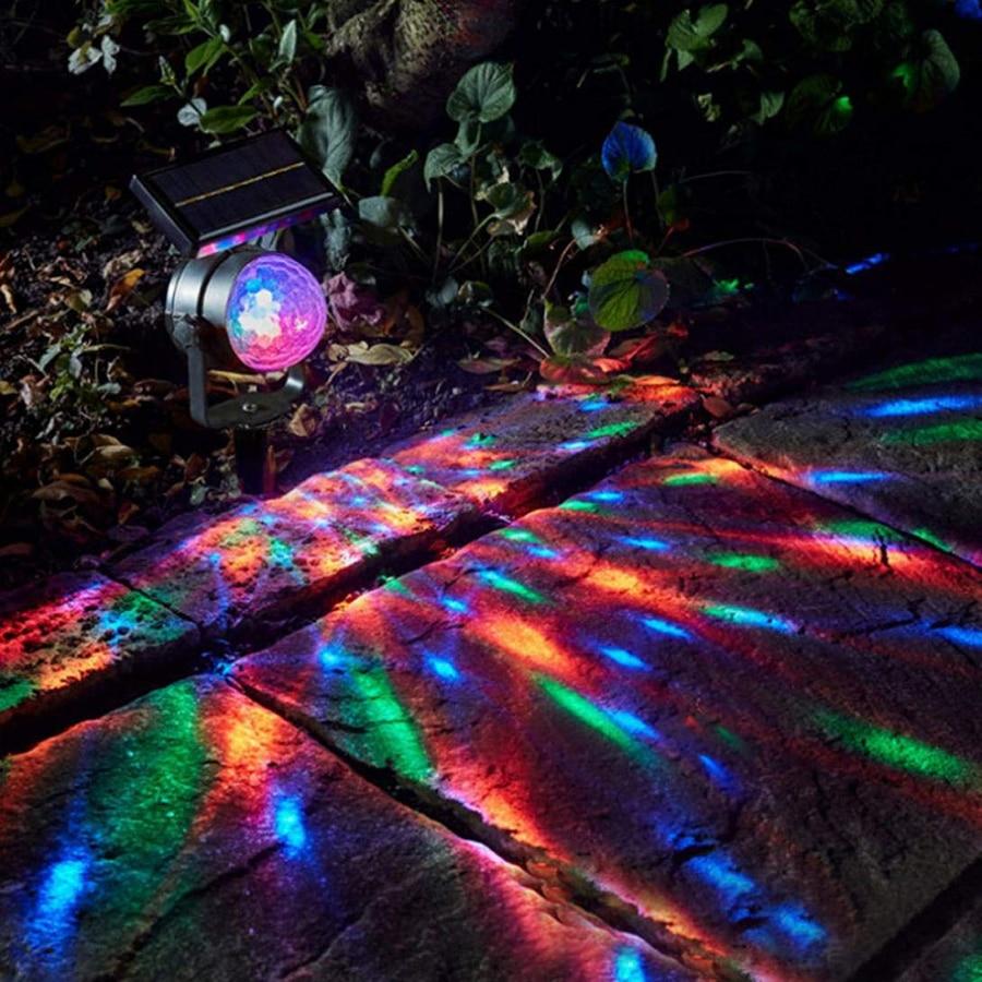 Piquet solaire boule disco LED multicolore jardin