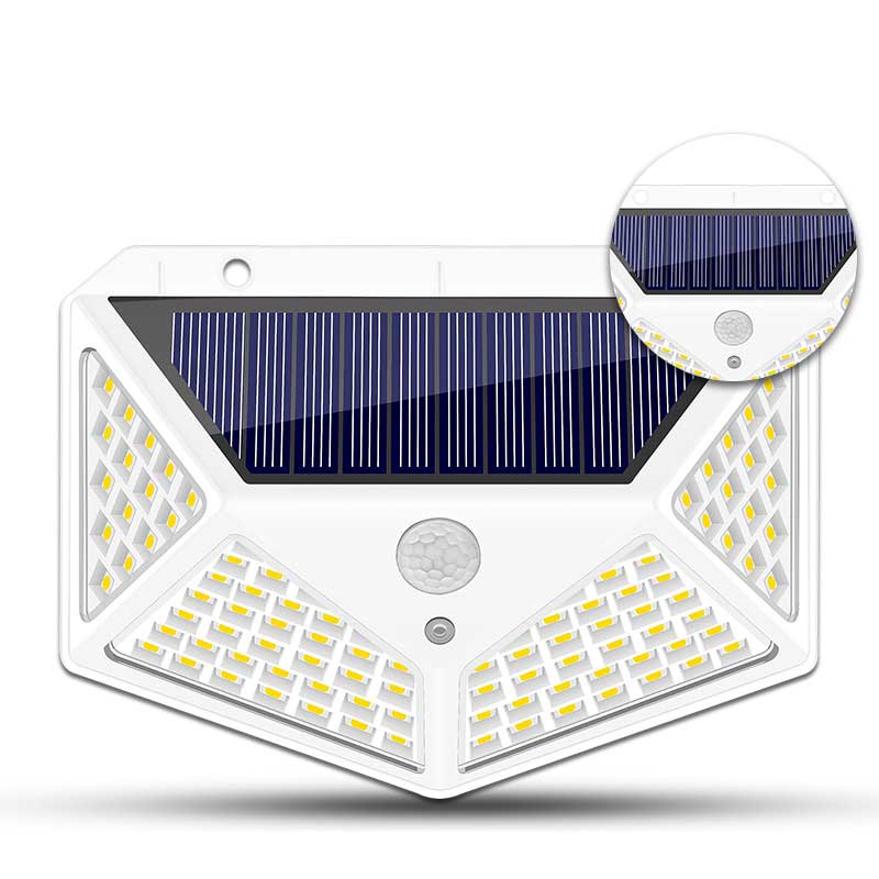 Applique solaire 100 LED avec détecteur de mouvement
