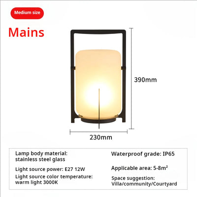 Lampe Solaire de Jardin Colonne pour Pelouse et Allée
