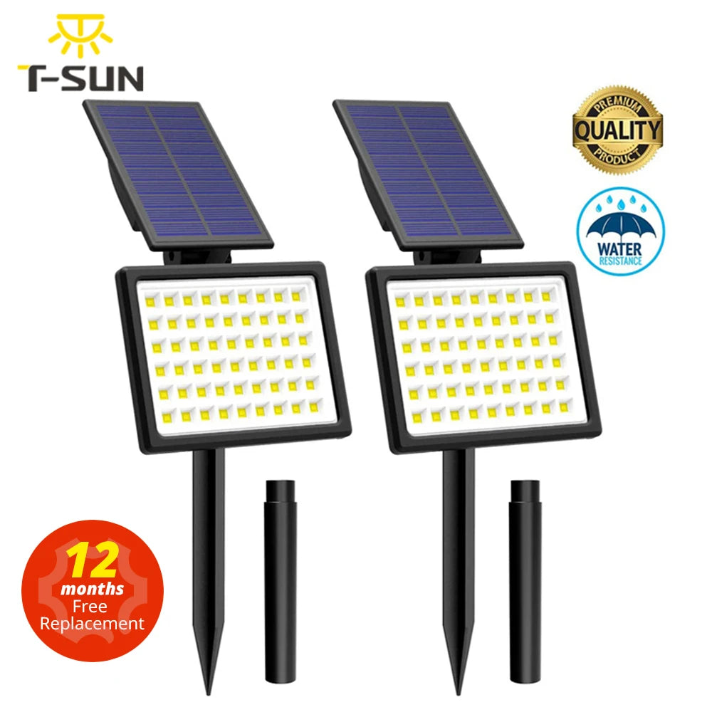 Applique murale solaire 50 LED étanche pour jardin