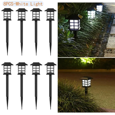 Balise Solaire d'Allée LED Lot de 8 Allumage Automatique