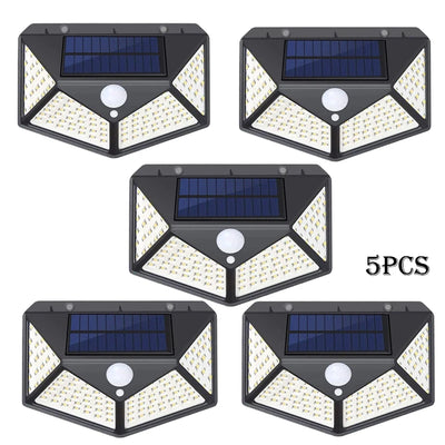 Lampe Solaire Extérieur Détecteur de Mouvement 100 LED Murale