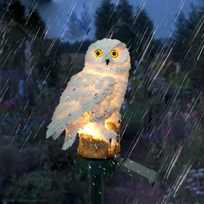 Lampe Solaire Hibou LED Étanche Décoration de Jardin