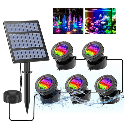 Spot Solaire RGB Extérieur IP68 Pelouse et Piscine Jardin