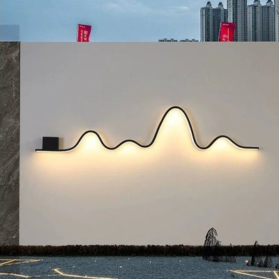 Applique Solaire Murale Extérieure Longue Bande Montagne