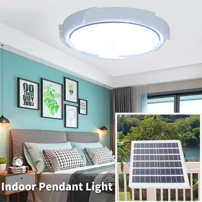 Lampe Solaire Intérieur Plafonnier 3 Couleurs avec Télécommande 25W à 100W