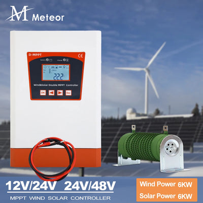 Régulateur Hybride MPPT Solaire et Éolien 6 kW 12V 24V 48V