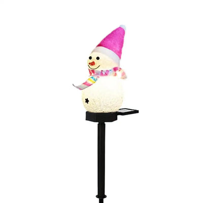 Piquet Solaire Bonhomme de Neige 62 LED Étanche Noël