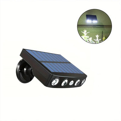 Lampe Solaire Sécurité 4 LED Extérieure Détecteur Mouvement 3 Modes