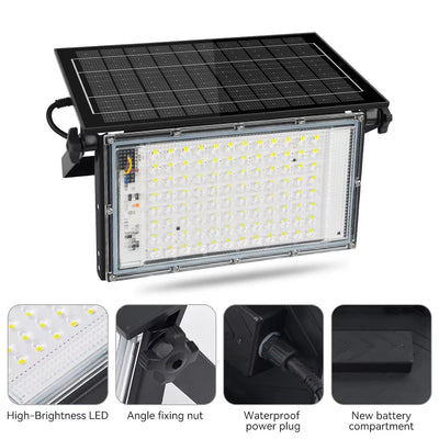 Projecteur Solaire LED 200W Télécommande Applique Murale