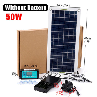 Kit Fontaine Solaire 50 W à Pompe sans Balais pour Bassin