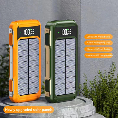 Power Bank Solaire 200000mAh 4 en 1 Affichage