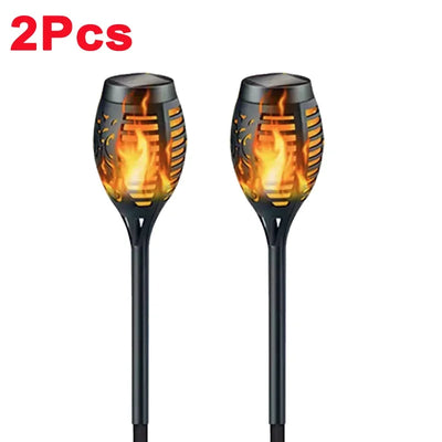 Torche Solaire Effet Flamme Jardin Extérieur Étanche