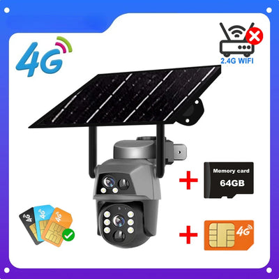 Caméra Solaire 4G Double Objectif Vision Nocturne - vue 7