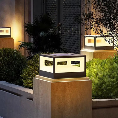Lampe Solaire de Pilier de Portail Étanche Jardin - vue 4
