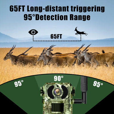 Caméra Solaire 4G de Chasse Vision Nocturne