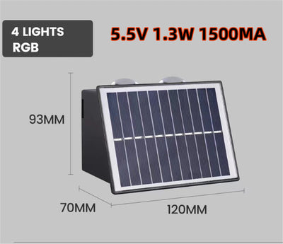 Applique solaire murale RGB étanche en extérieur