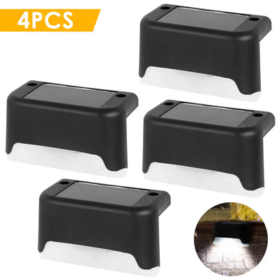 Lampes Solaires d'Escalier Extérieur IPX65, Pack 1 à 16 Pièces, Noir ou Marron