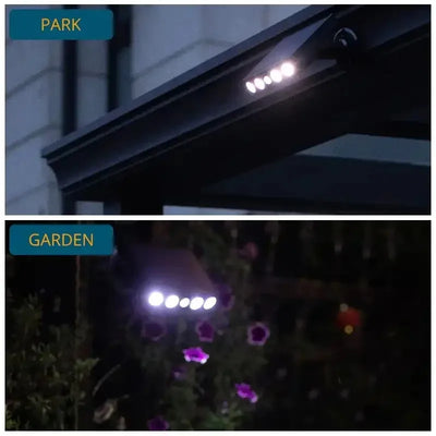 Lampe Solaire Sécurité 4 LED Extérieure Détecteur Mouvement 3 Modes