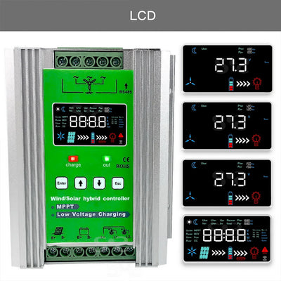 Régulateur Hybride MPPT Solaire 3000W et Éolien 2000W