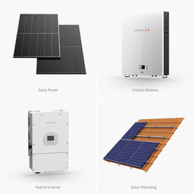 Kit Solaire Hybride Tout-en-Un 5 à 100 kW Maison et Commerce