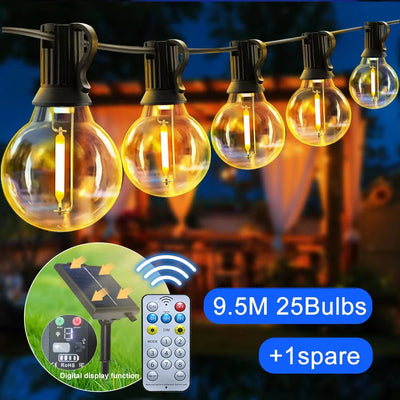 Guirlande Solaire Extérieur G40 avec Télécommande Globe IP65
