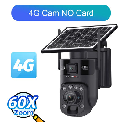 Caméra Solaire 4G Zoom 60X PTZ Extérieure