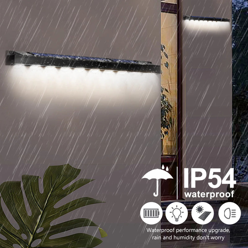Applique solaire murale LED étanche pour décor de jardin