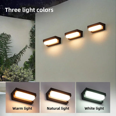 Applique Murale Solaire Extérieur LED Tricolore Étanche IP65 Design Barre