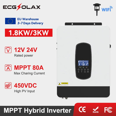 Onduleur Solaire Hybride 3 kW 12V/24V MPPT