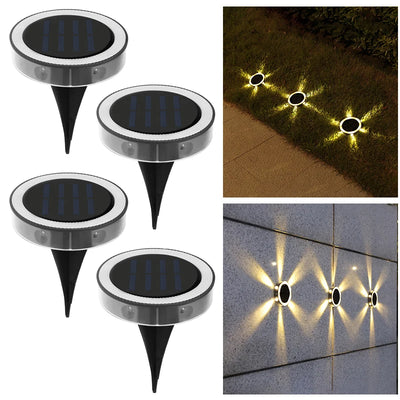 Veilleuse Solaire Enterrée 360° LED Jardin Cour Pelouse