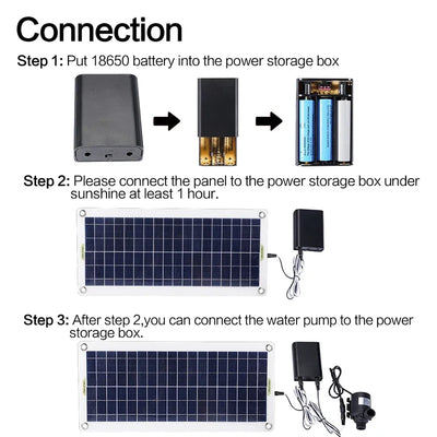 Pompe Solaire Submersible 800 L/h 500W 12V Silencieuse