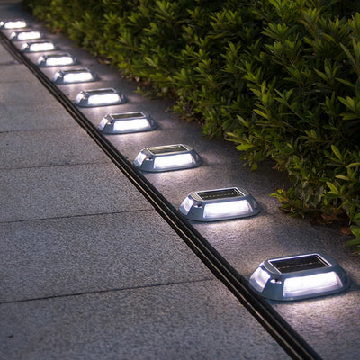 Spot Solaire Encastrable RGB Aluminium Capteur Crépuscule Jardin