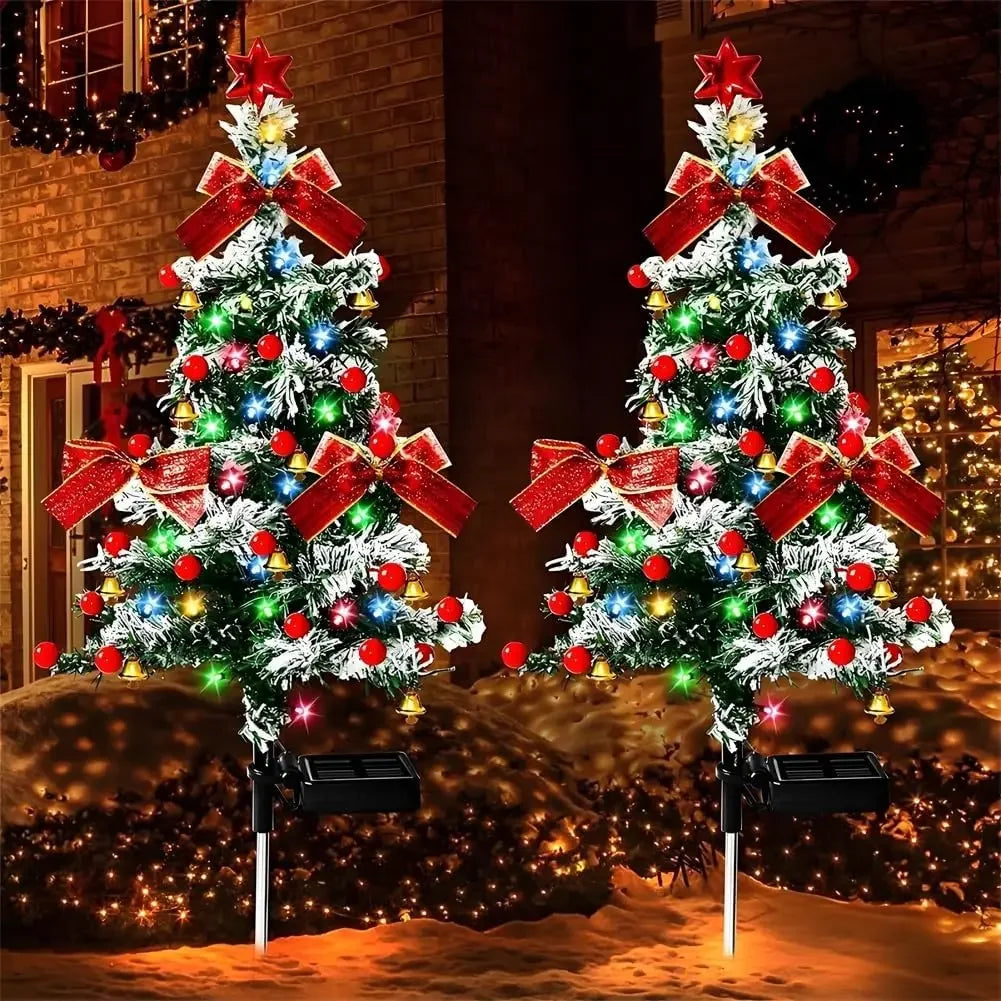 Piquet Solaire Noël LED IP65 8 Modes Multicolore