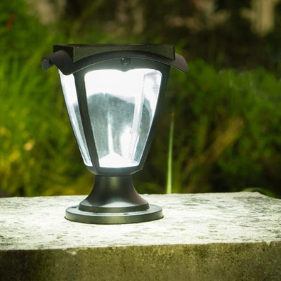 Borne Solaire de Pilier LED Étanche Jardin