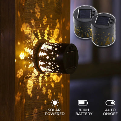 Applique Solaire Bonhomme de Neige LED Étanche pour Clôture