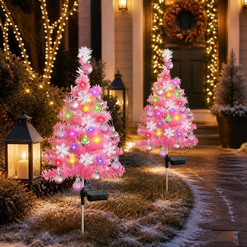 Lampe Solaire Sapin de Noël Étanche à Planter