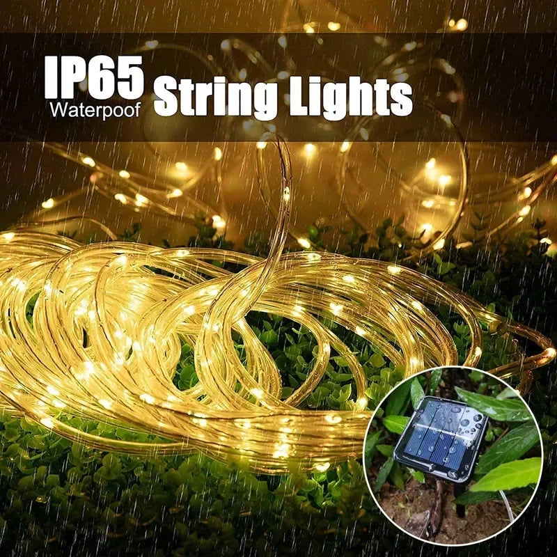 Guirlande Solaire Extérieur Tube Lumineux 32 m 300 LED