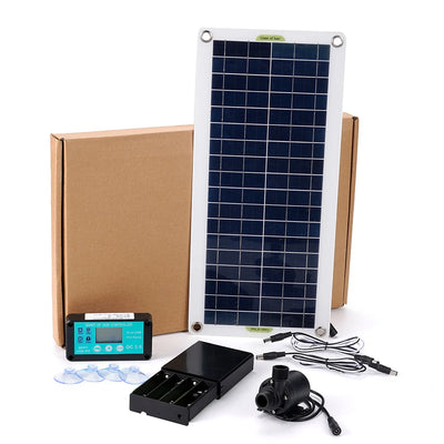 Kit Fontaine Solaire 50 W à Pompe sans Balais pour Bassin