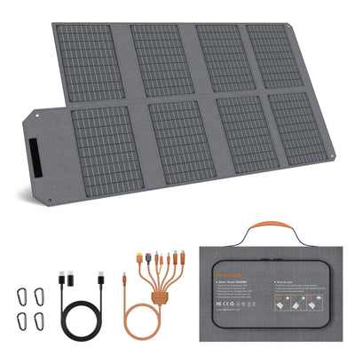 Panneau Solaire Pliable MHPOWOS 80W Portable 4 Ports USB-C